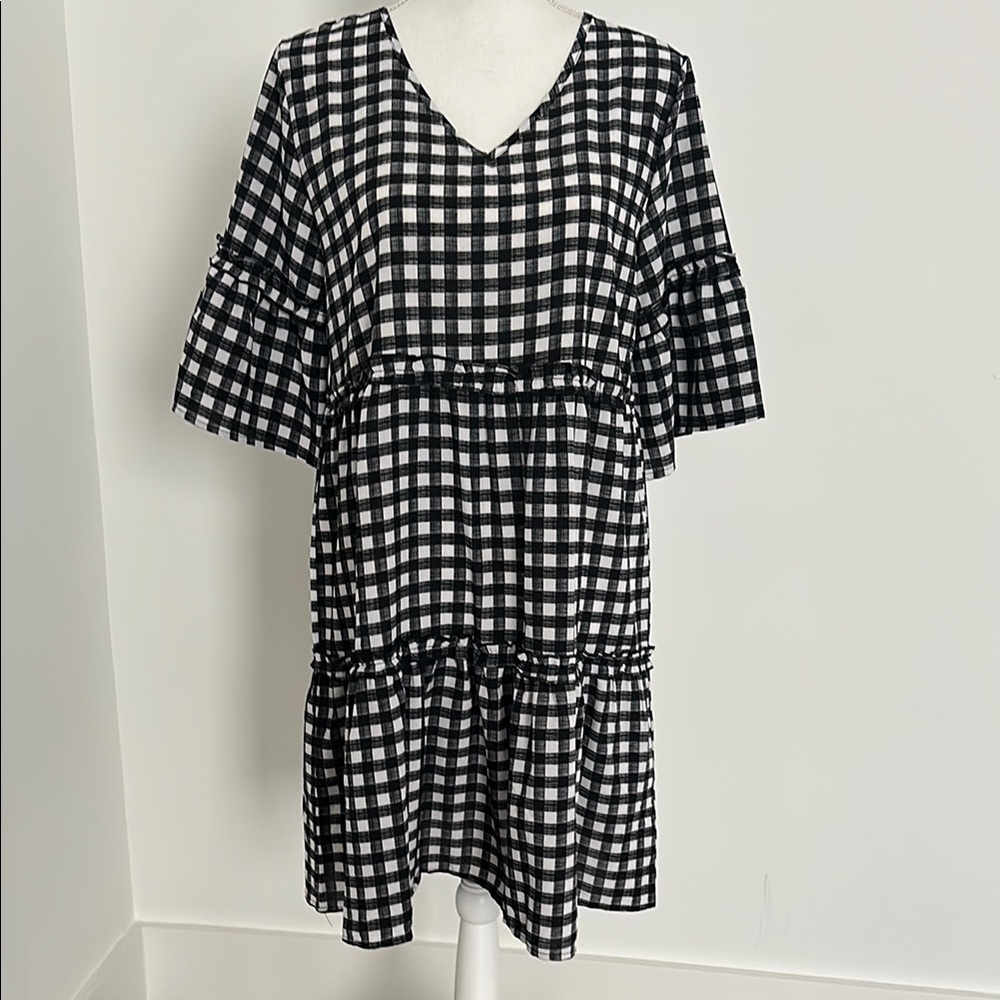 Black and White Checkered Dress
